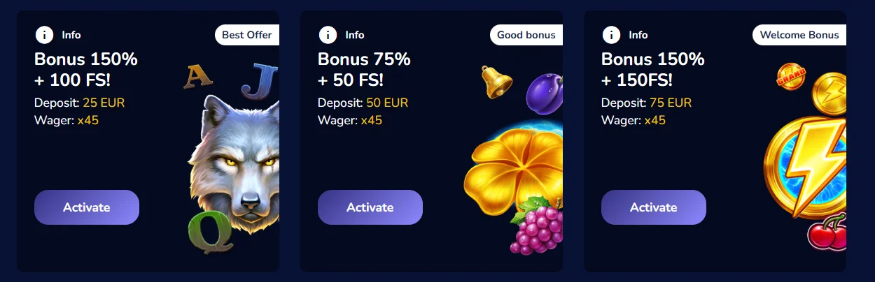Slots Eater Casino bonusaanbiedingen met welkomstbonus en gratis spins